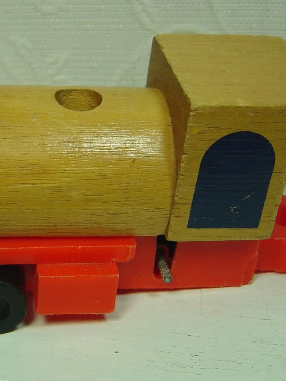 3 piece vintage wooden train set by Mattel-1972-